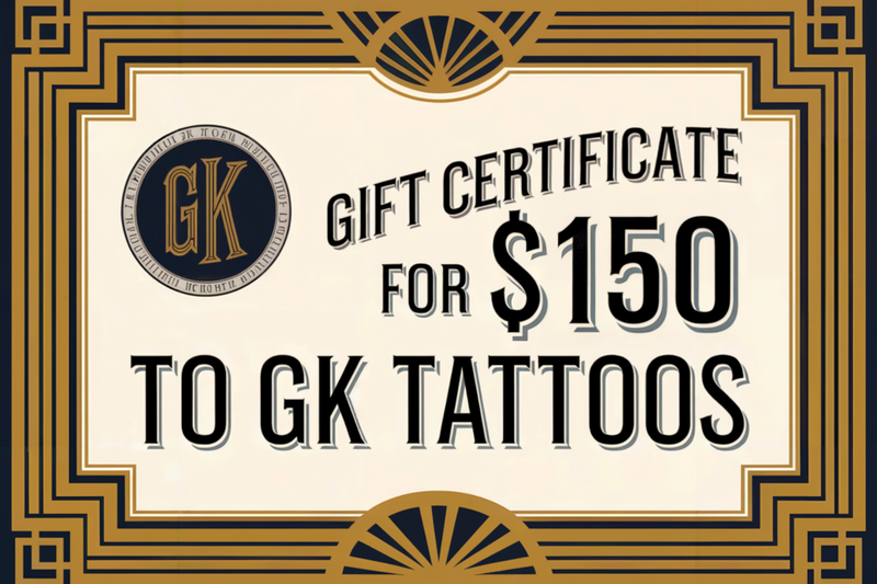 $150 GK Tattoo Gift Certificate - View 1