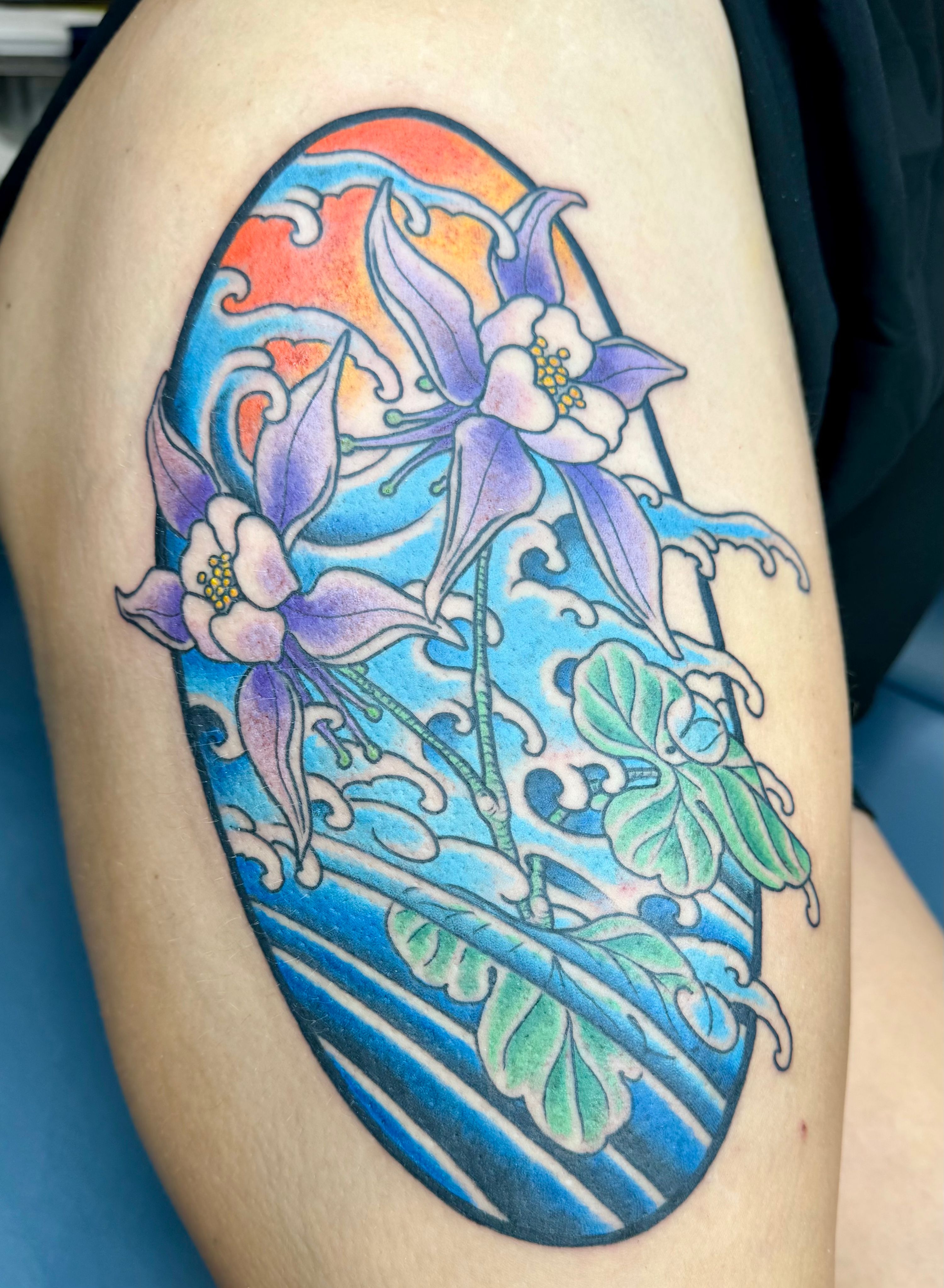 Columbine Flow: A Japanese Tattoo Experience