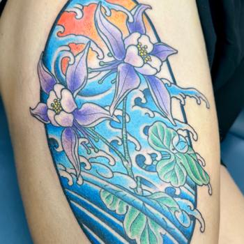 Columbine Flow: A Japanese Tattoo Experience