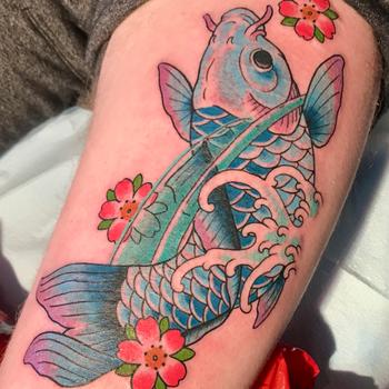 Traditional Japanese Koi Fish Tattoo