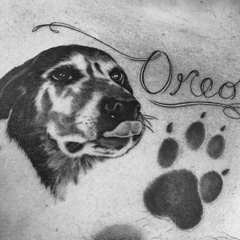 Oreo the Dog Memorial Tattoo