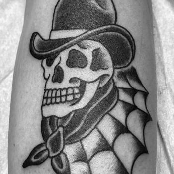 Dead Cowboy Under a Black Hat