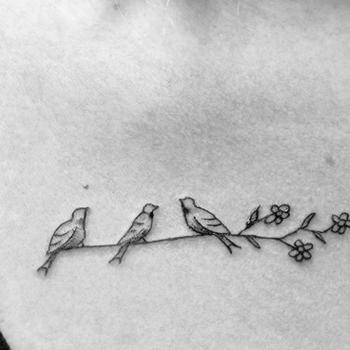 Three Birds on a Branch