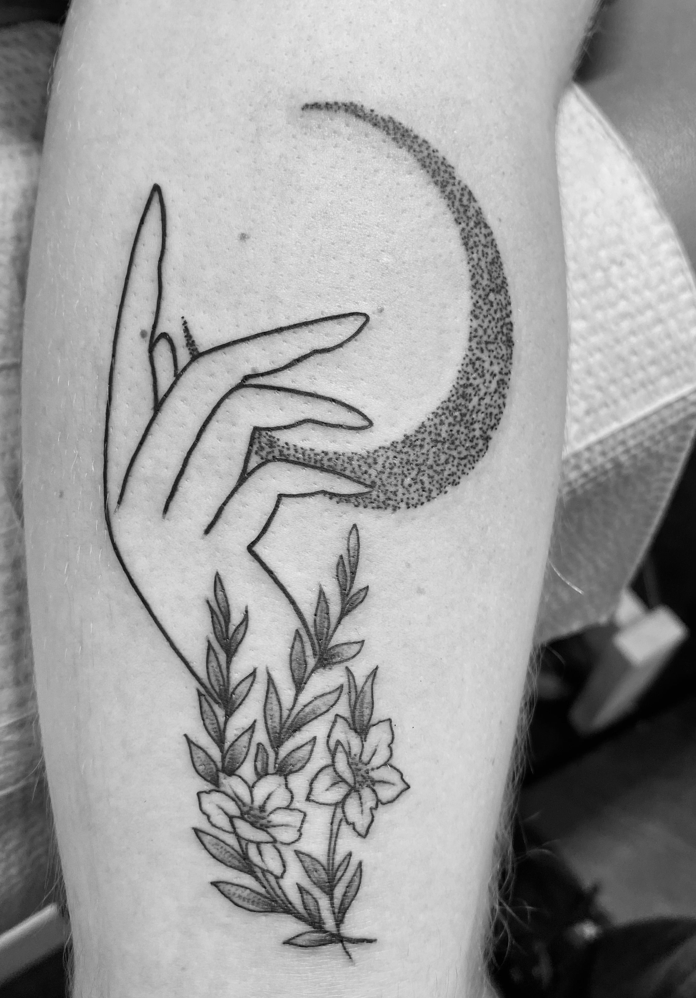 Hand Holding the Moon