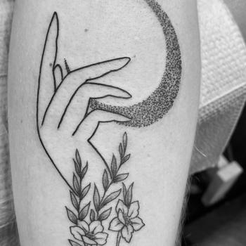 Hand Holding the Moon